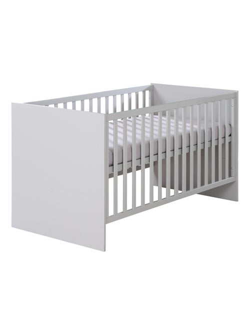 ROBA Cuna evolutiva Lea en madera - Convertible en cama junior - Altura ajustable - Gris claro - Kiabi