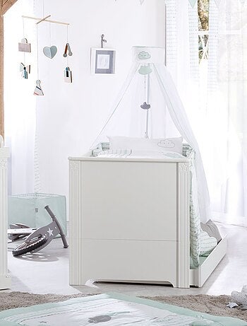 ROBA Cuna evolutiva "Maxi" - 70x140 - Convertible - Altura ajustable - Blanco