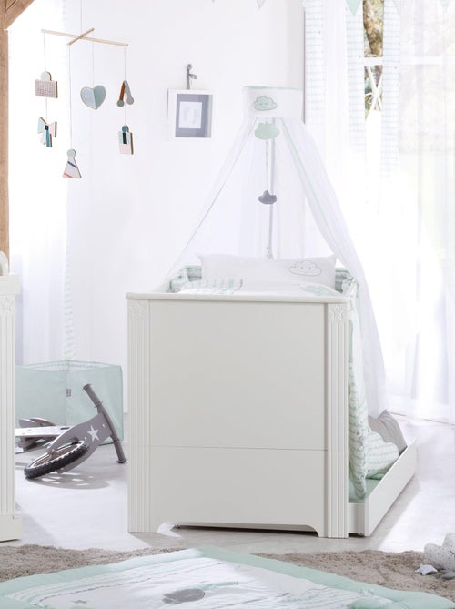 ROBA Cuna evolutiva "Maxi" - 70x140 - Convertible - Altura ajustable - Blanco - Kiabi