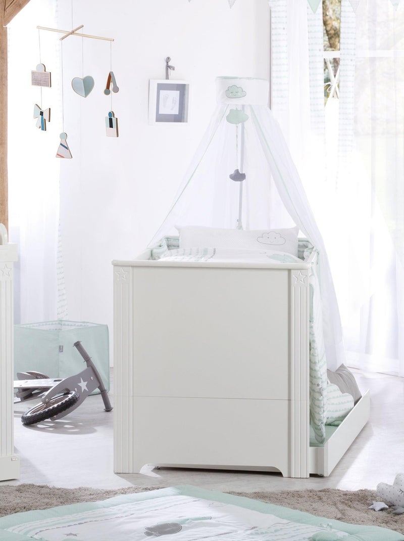 ROBA Cuna evolutiva "Maxi" - 70x140 - Convertible - Altura ajustable - Blanco Blanco - Kiabi