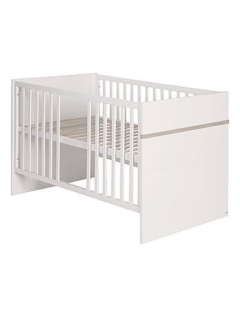 ROBA Cuna evolutiva "Moritz" - 70x140 - convertible - altura ajustable - blanco/decoración Luna elm