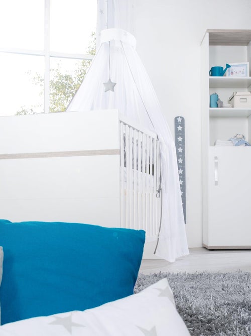 ROBA Cuna evolutiva "Moritz" - 70x140 - convertible - altura ajustable - blanco/decoración Luna elm - Kiabi