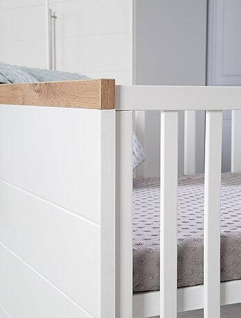 ROBA Cuna evolutiva "Nele" - 70x140 - Altura ajustable - 0 a 7 años - Blanco/decoración