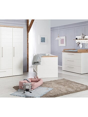 ROBA Cuna evolutiva "Nele" - 70x140 - Altura ajustable - 0 a 7 años - Blanco/decoración