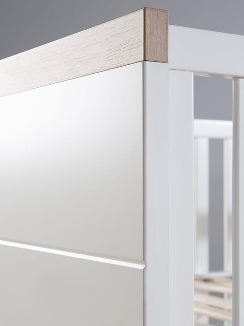 ROBA Cuna evolutiva "Nele" - 70x140 - Altura ajustable - 0 a 7 años - Blanco/decoración - Kiabi
