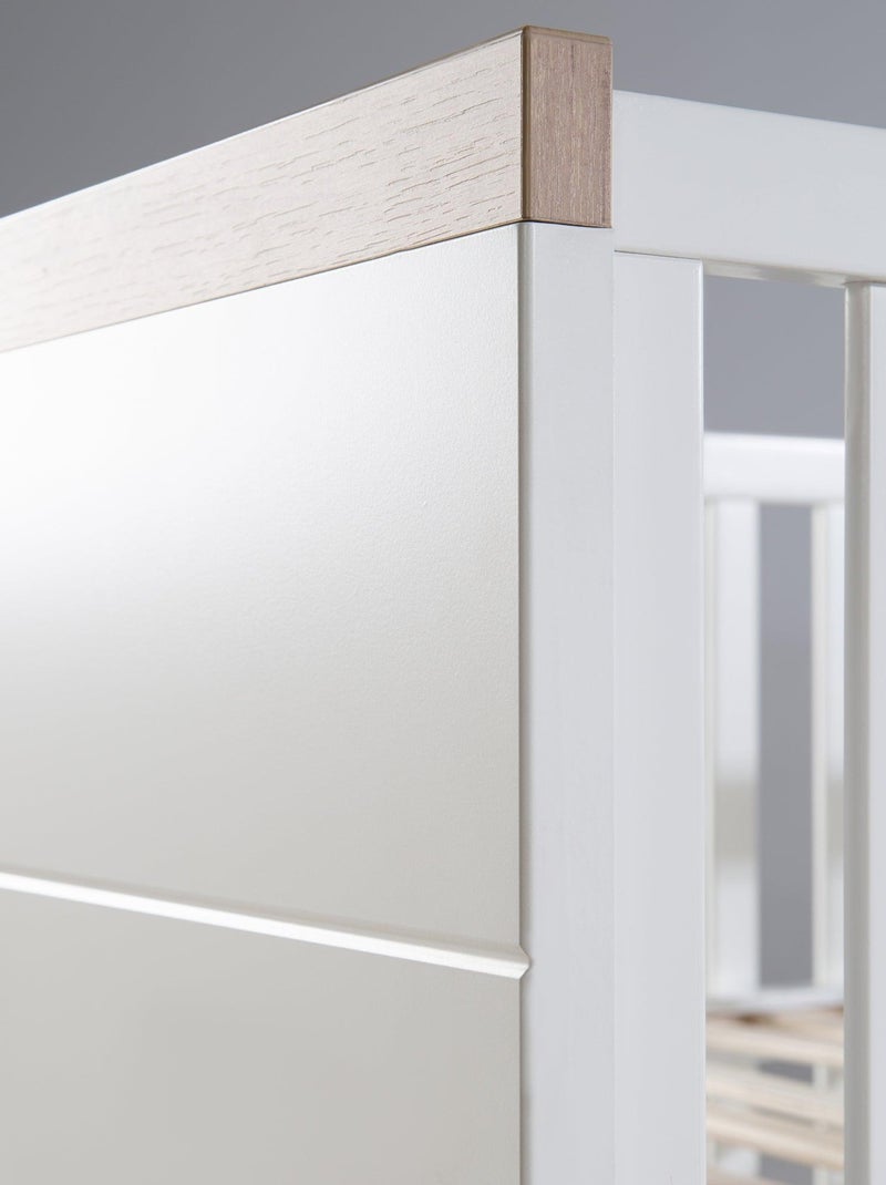 ROBA Cuna evolutiva "Nele" - 70x140 - Altura ajustable - 0 a 7 años - Blanco/decoración Blanco - Kiabi