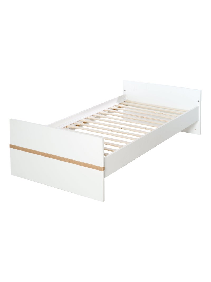 ROBA Cuna evolutiva "Pia" - 70x140 - convertible - altura ajustable - blanco/decoración 'San Remo' Blanco - Kiabi