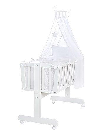 ROBA Cuna Fox & Bunny - 40 x 90 cm + equipamiento completo - madera lacada blanca