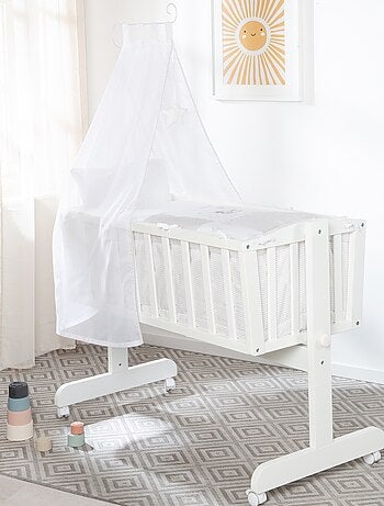 ROBA Cuna Fox & Bunny - 40 x 90 cm + equipamiento completo - madera lacada blanca