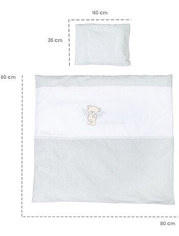 ROBA Cuna Heartbreaker 40x90 cm + equipamiento completo - madera lacada blanca