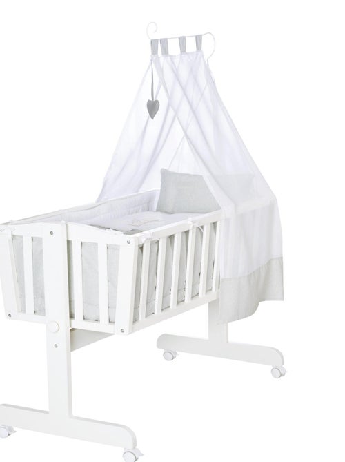 ROBA Cuna Heartbreaker 40x90 cm + equipamiento completo - madera lacada blanca - Kiabi