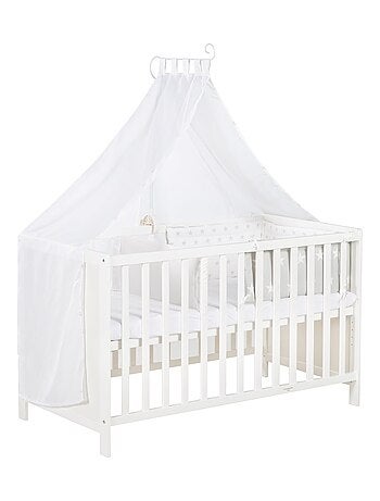 ROBA Cuna multifuncional 60 x 120 cm + equipamiento de cama - Blanco