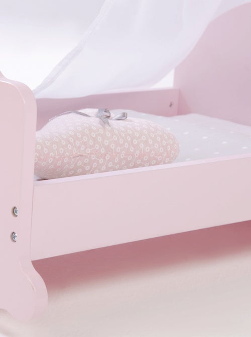 ROBA Cuna para muñecas completa "Princesa Sophie" - incluye textil - rosa/gris - Kiabi