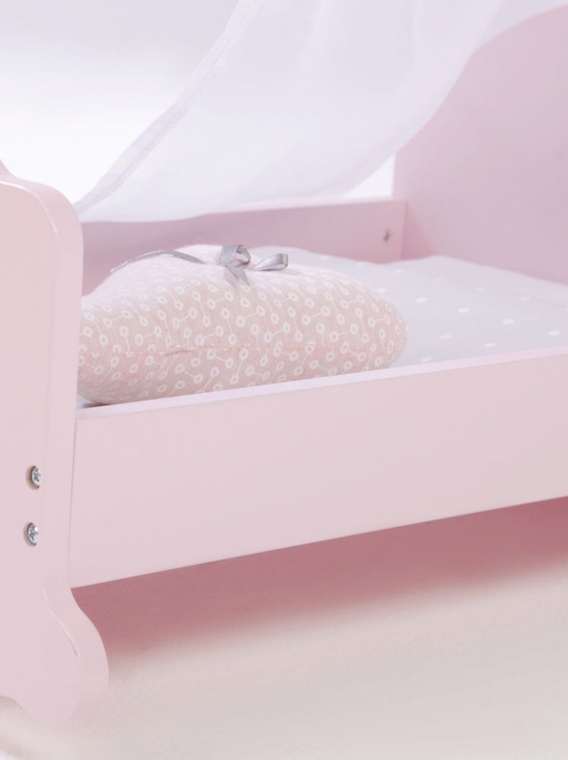 ROBA Cuna para muñecas completa "Princesa Sophie" - incluye textil - rosa/gris Rosa claro - Kiabi