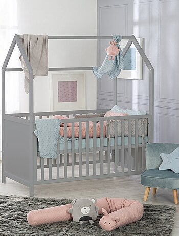 ROBA Cuna tipo casita evolutiva 70x140 - certificada FSC - convertible - altura ajustable