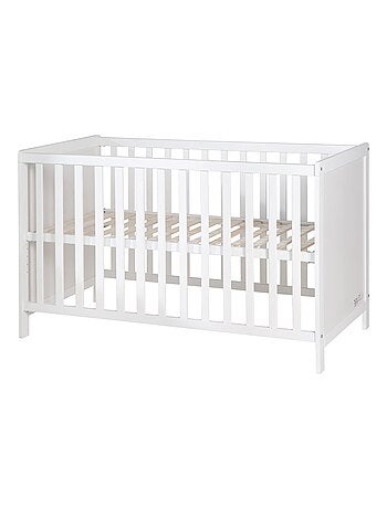 ROBA Cuna y colecho 60 x 120 cm + colchón y somier - Altura ajustable - Blanco