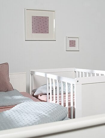 ROBA Cuna y colecho 60 x 120 cm + colchón y somier - Altura ajustable - Blanco