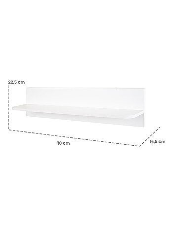 ROBA Estantería mural para habitación infantil - 90 cm - Blanco canadiense