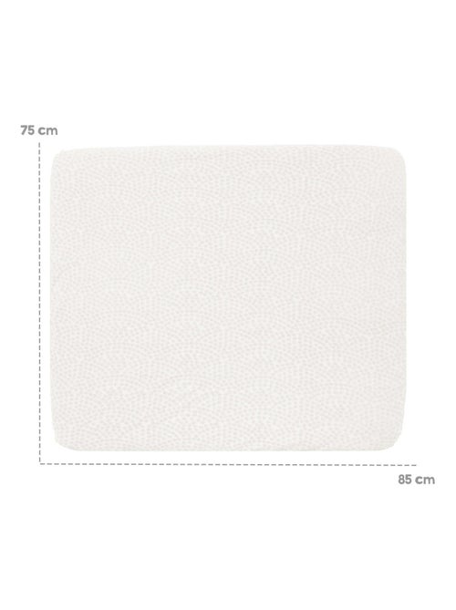 ROBA Funda para colchón cambiador extensible en algodón orgánico 'Seashells' - Kiabi