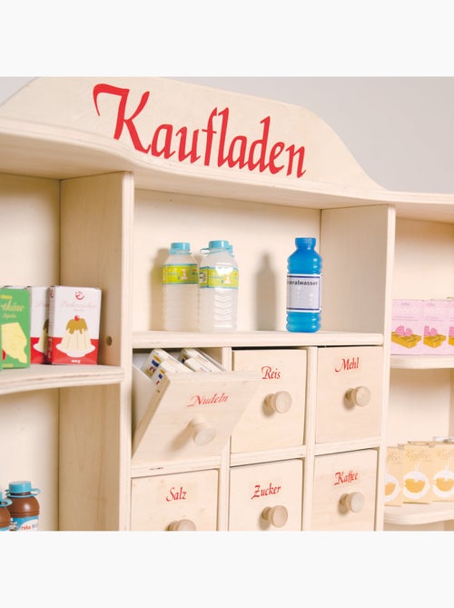 ROBA Gran tienda infantil en madera + caja registradora y 100 accesorios - natural - Kiabi