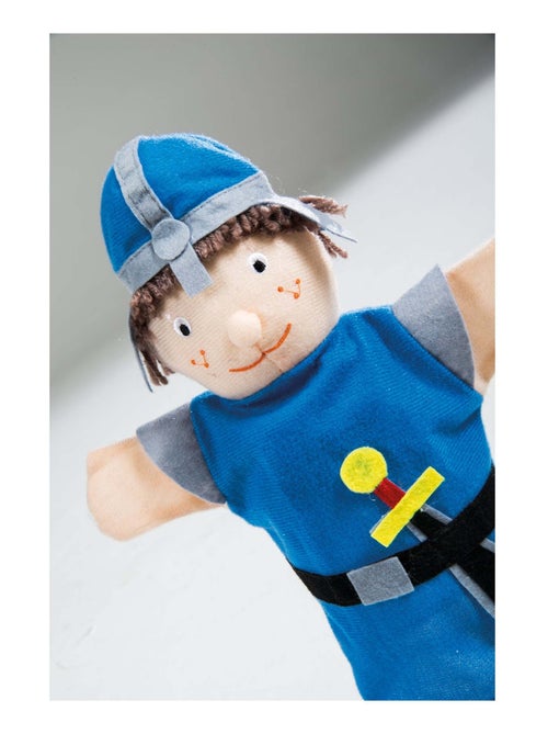 ROBA Juego de 4 marionetas en tela y fieltro - unicornio, princesa, dragón, caballero - Kiabi