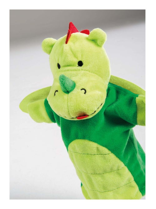 ROBA Juego de 4 marionetas en tela y fieltro - unicornio, princesa, dragón, caballero - Kiabi