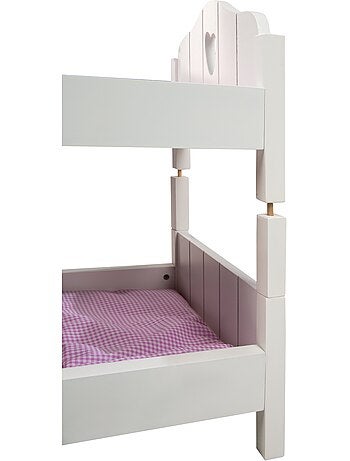 ROBA Litera para muñecas gemelas en madera "Fienchen" - separable en 2 camas - lacado blanco