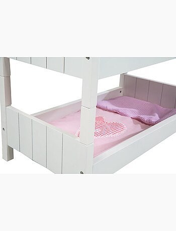 ROBA Litera para muñecas gemelas en madera "Fienchen" - separable en 2 camas - lacado blanco