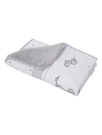 ROBA Manta acogedora "Sternenzauber" - 80 x 80 cm - Gris claro / Blanco