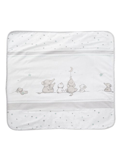 ROBA Manta acogedora "Sternenzauber" - 80 x 80 cm - Gris claro / Blanco - Kiabi
