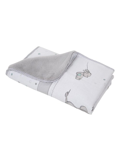 ROBA Manta acogedora "Sternenzauber" - 80 x 80 cm - Gris claro / Blanco - Kiabi