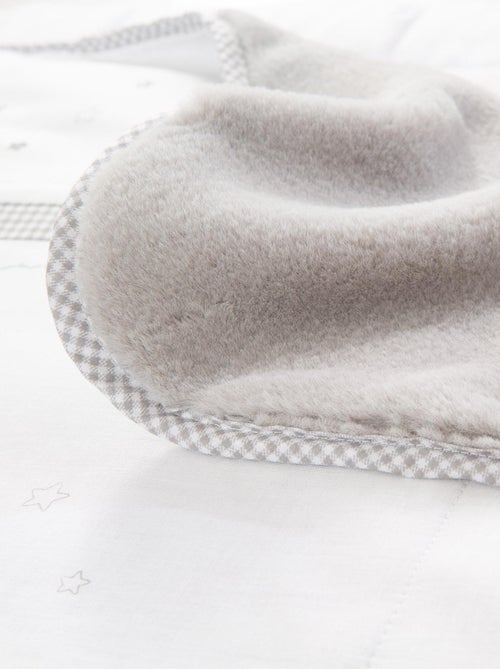 ROBA Manta acogedora "Sternenzauber" - 80 x 80 cm - Gris claro / Blanco - Kiabi