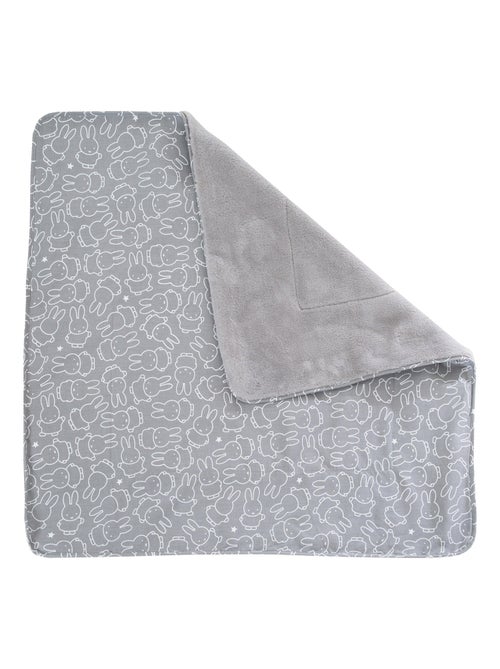 ROBA Manta para bebé "miffy®" - 80 x 80 cm - Gris / Blanco - Kiabi