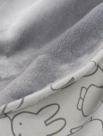 ROBA Manta para bebé "miffy®" - 80 x 80 cm - Gris