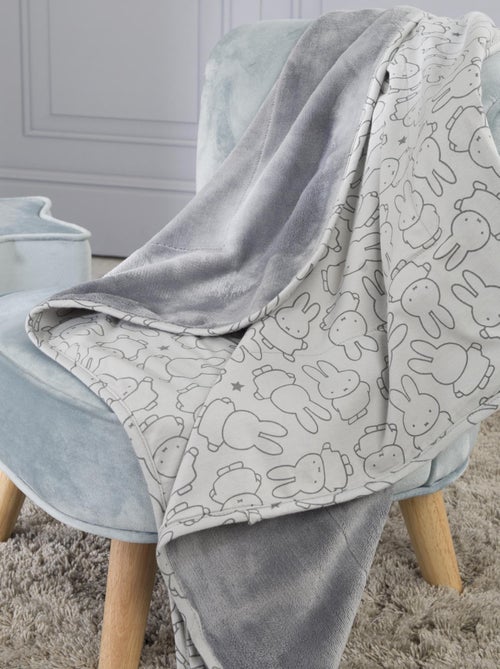 ROBA Manta para bebé "miffy®" - 80 x 80 cm - Gris - Kiabi
