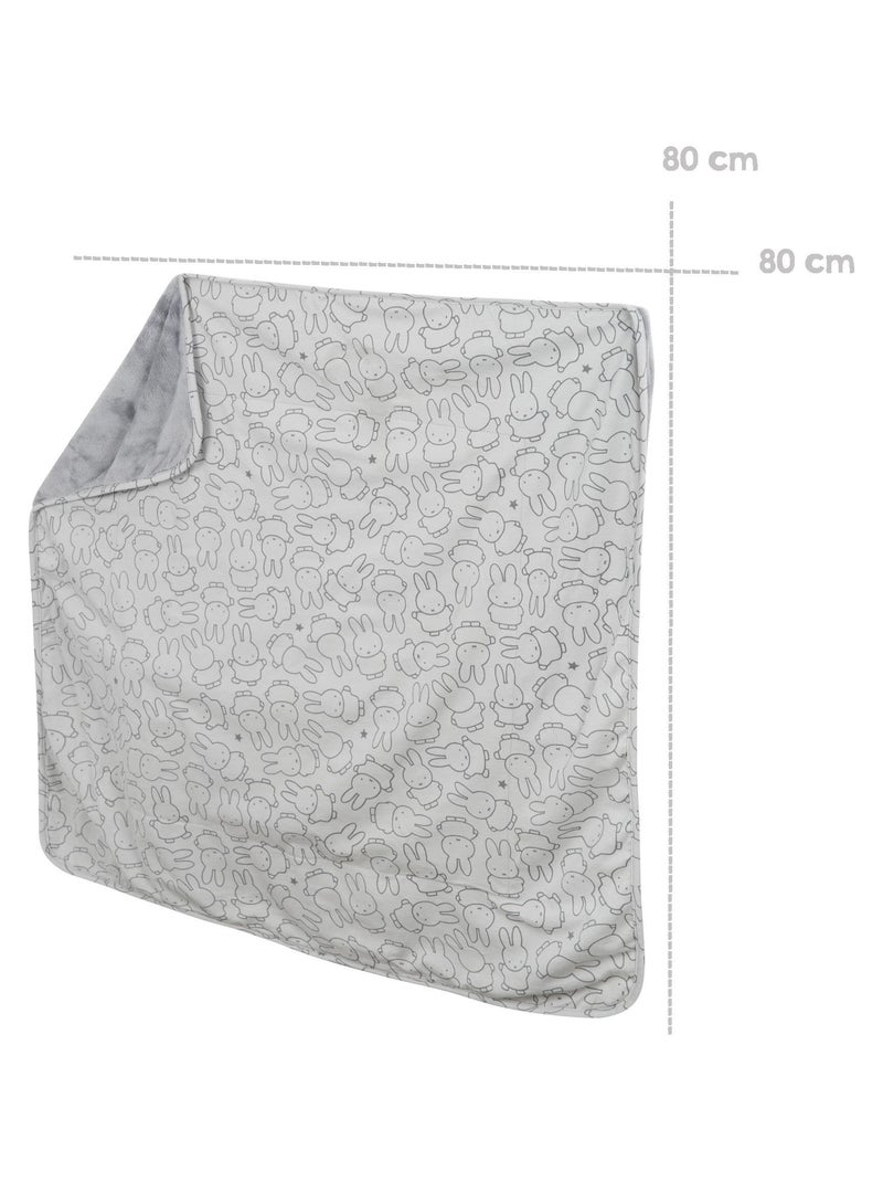 ROBA Manta para bebé "miffy®" - 80 x 80 cm - Gris Gris - Kiabi