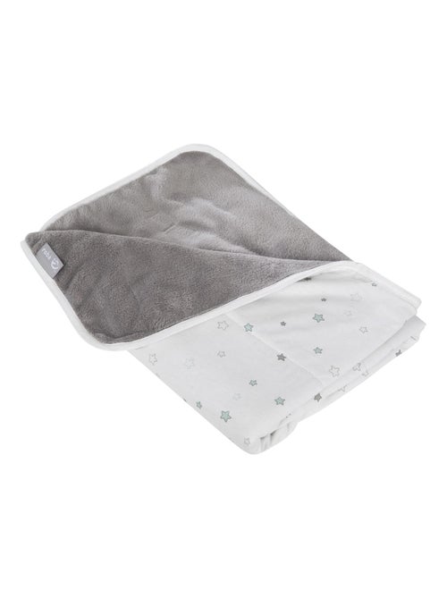 ROBA Manta para bebé "Sternenzauber Grau" - 80 x 80 cm - Gris claro / Blanco - Kiabi
