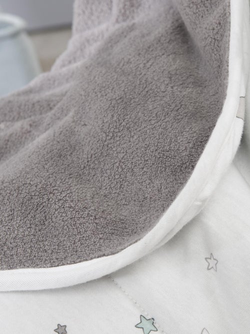ROBA Manta para bebé "Sternenzauber Grau" - 80 x 80 cm - Gris claro / Blanco - Kiabi
