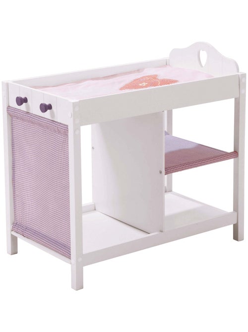ROBA Mesa cambiador para muñecas en madera "Fienchen" + equipamiento textil - Kiabi