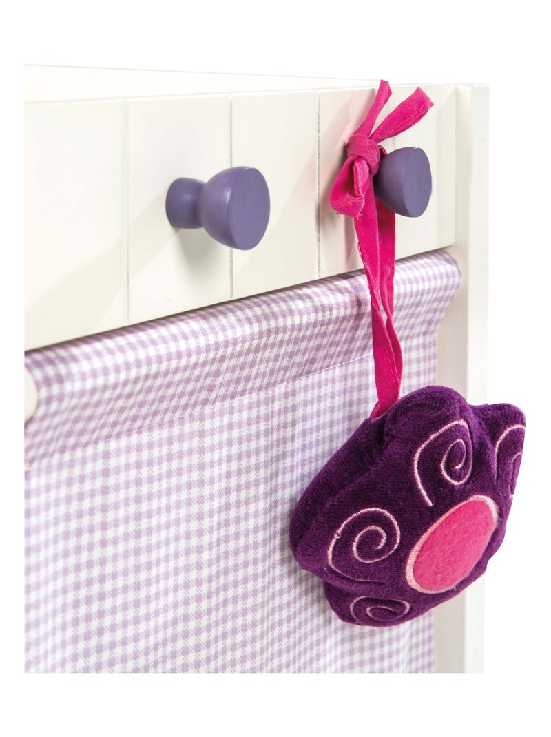 ROBA Mesa cambiador para muñecas en madera "Fienchen" + equipamiento textil Blanco Malva - Kiabi