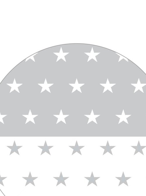 ROBA Parque infantil hexagonal en madera "Little Stars" + alfombra de parque y ruedas con freno - Kiabi