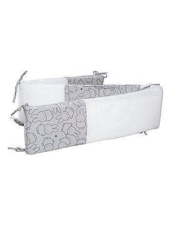 ROBA Protector de cuna "safe asleep®" - Air Plus "miffy®" - Gris