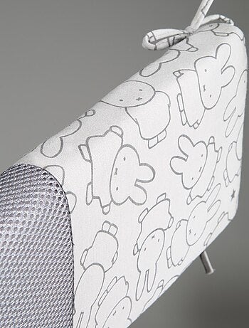 ROBA Protector de cuna "safe asleep®" - Air Plus "miffy®" - Gris