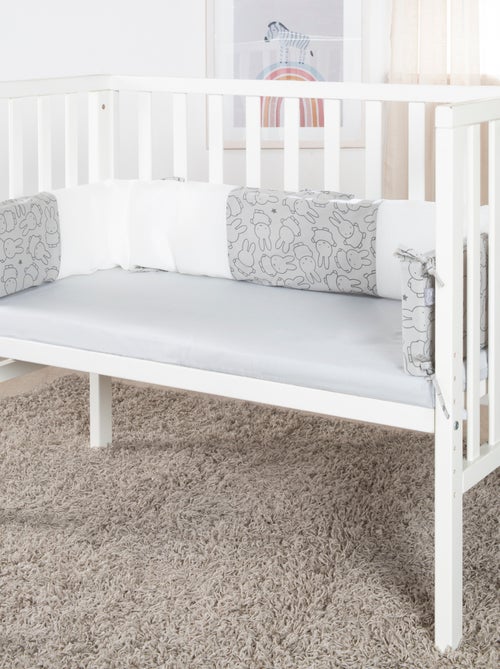 ROBA Protector de cuna "safe asleep®" - Air Plus "miffy®" - Gris - Kiabi