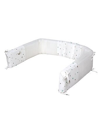 ROBA Protector de cuna "safe asleep®" - Air Plus "Sternenzauber" - Blanco