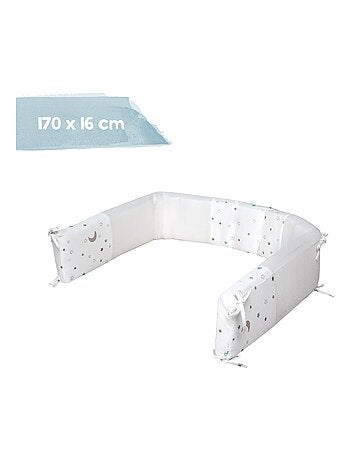 ROBA Protector de cuna "safe asleep®" - Air Plus "Sternenzauber" - Blanco