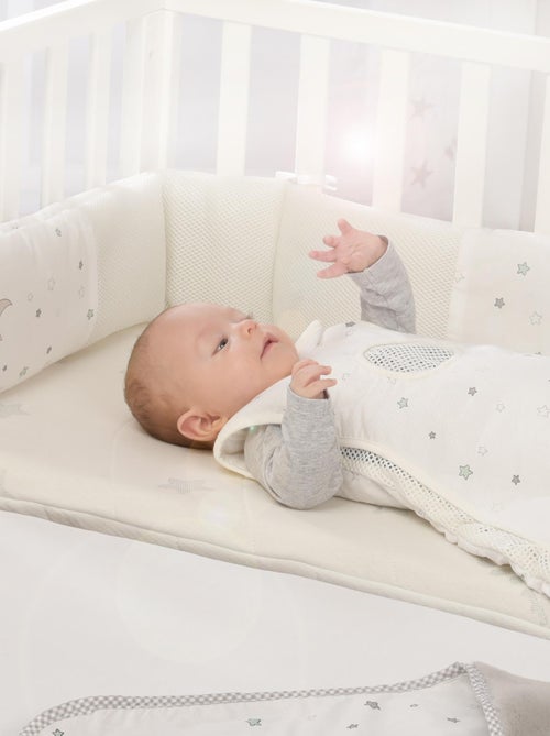 ROBA Protector de cuna "safe asleep®" - Air Plus "Sternenzauber" - Blanco - Kiabi