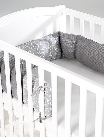 ROBA Protector de cuna safe asleep® - Easy Air "miffy®" - Gris