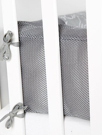 ROBA Protector de cuna safe asleep® - Easy Air "miffy®" - Gris