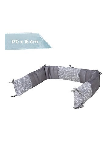 ROBA Protector de cuna safe asleep® - Easy Air "miffy®" - Gris